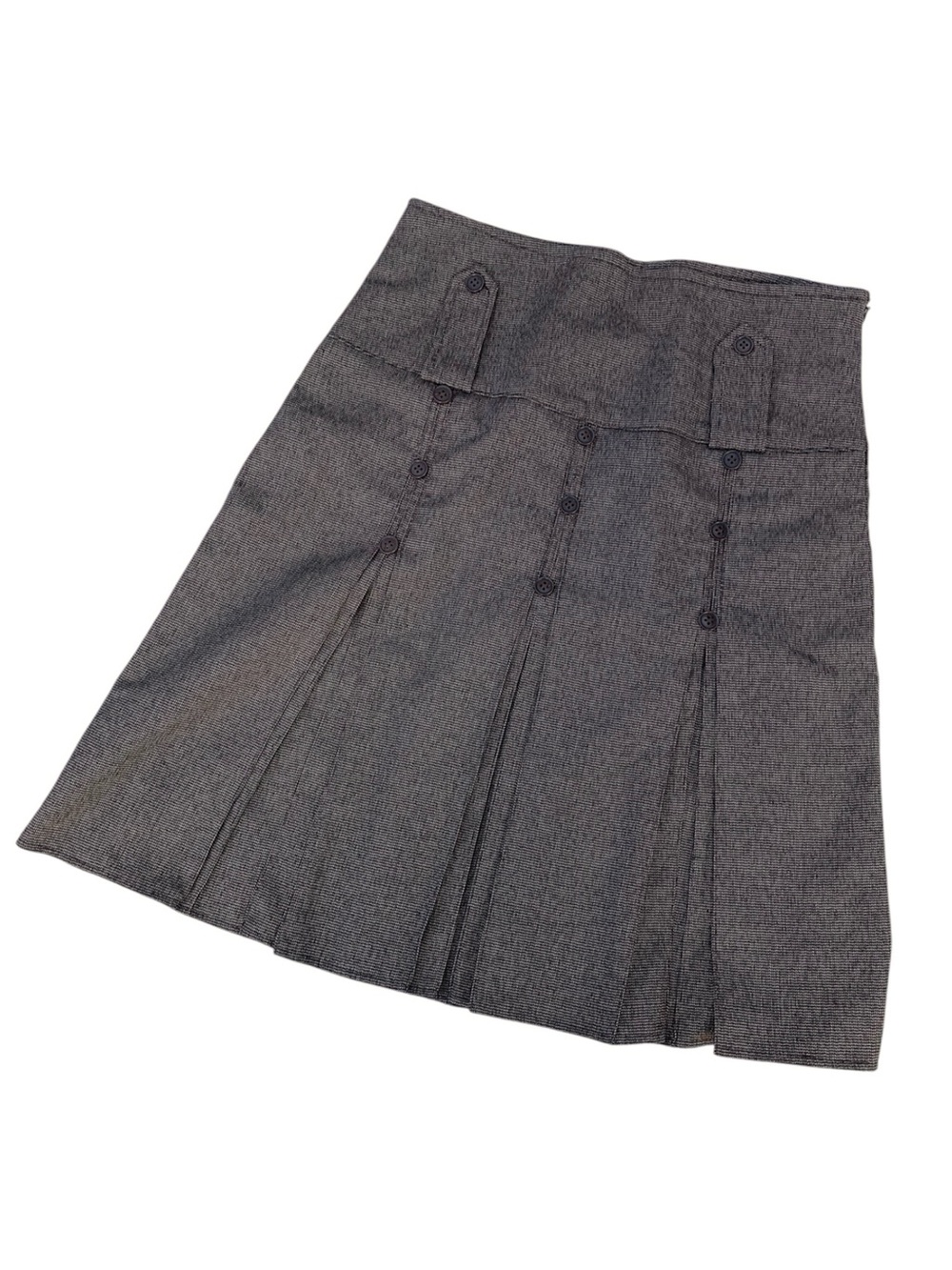 Brown zara pleated midi skirt